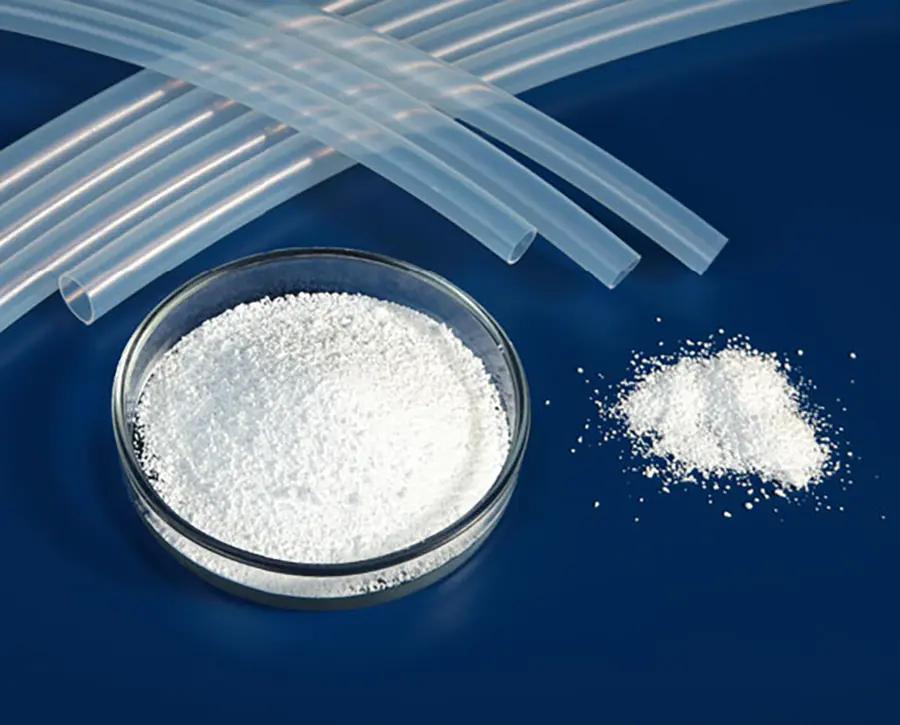 ลักษณะของ Fluoropolymer ทั้งแบบผงและของเหลวที่ทนความร้อนและสารเคมีสูง