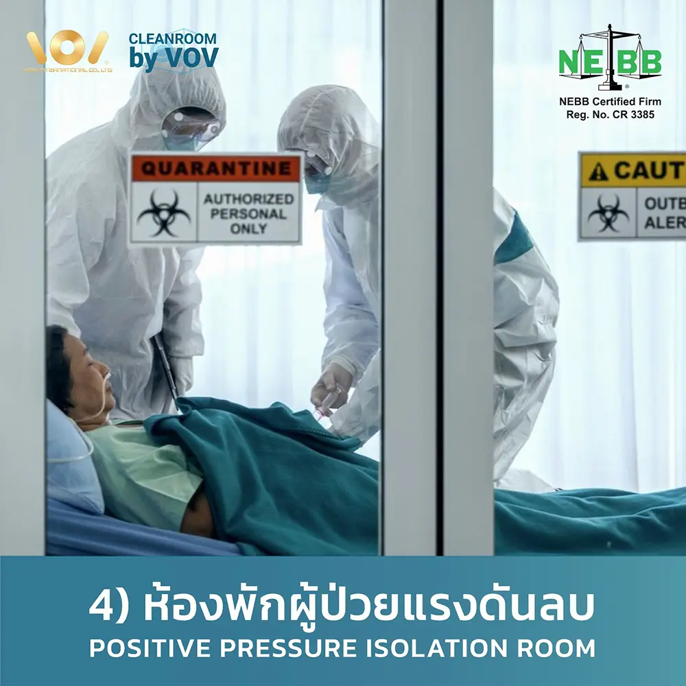 ห้องแยกโรคแรงดันลบ (Negative Pressure Room) โรงพยาบาล NEBB